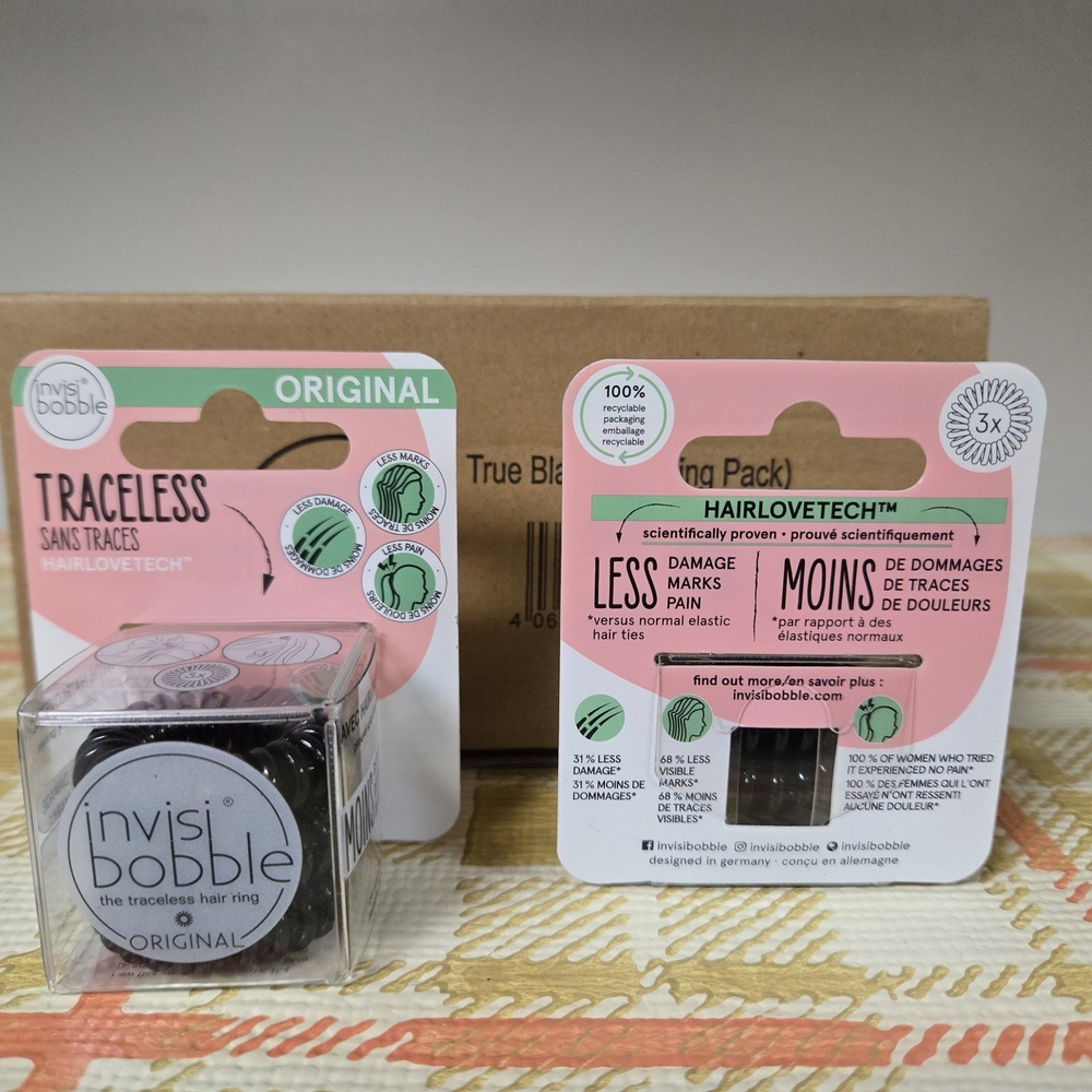 Invisibobble Original Traceless Hair Ring - Black 2-3pk